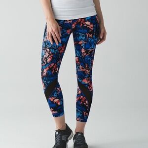 Lululemon Inspire Tight II Paint Storm Harbor Blue Multi Size 4